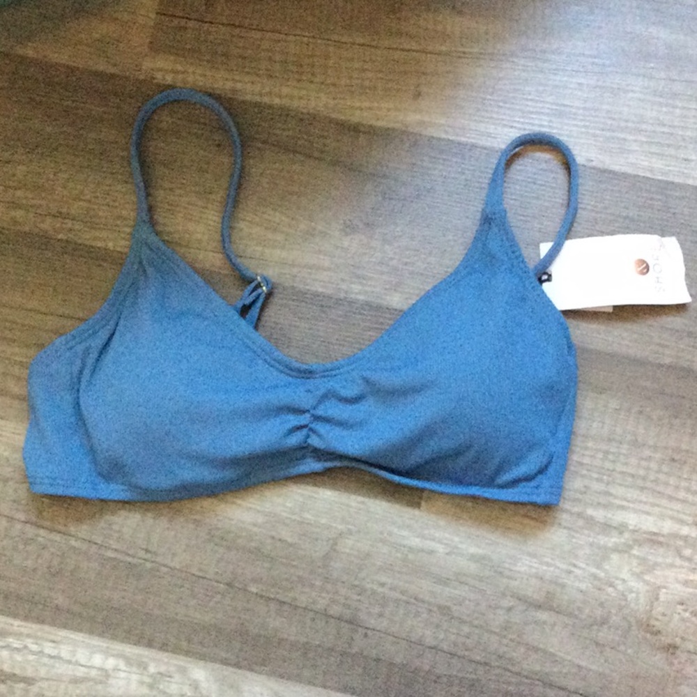 Blue bikini top